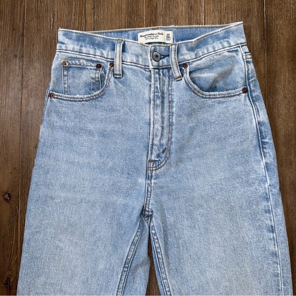 Abercrombie & Fitch The Ankle Straight Ultra High Rise Jean Size 24 Long blue - Picture 7 of 12